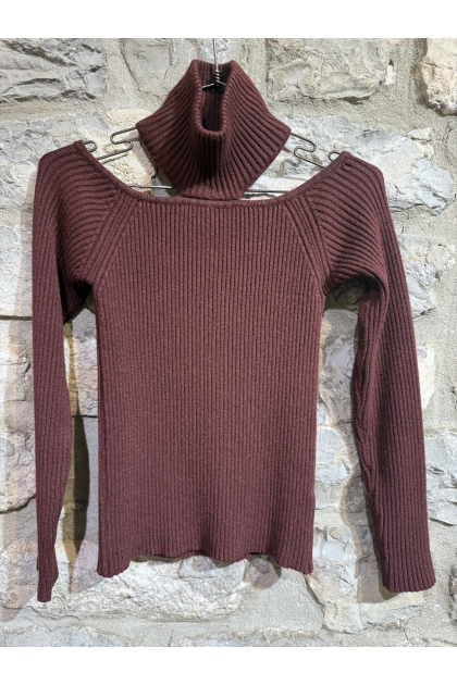 Vicolo - Maglia A Costine Collo Alto