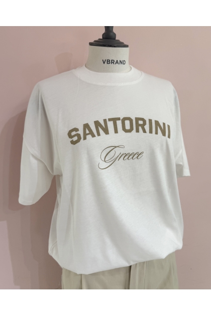 Vicolo - T Shirt bianca "SANTORINI"