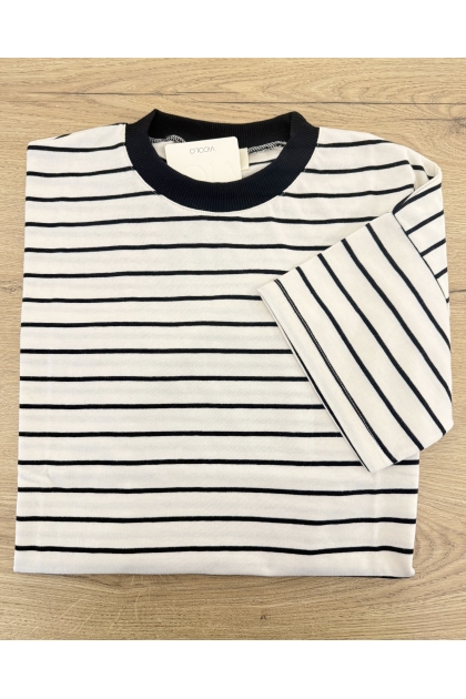 Vicolo - T Shirt Righe Nere