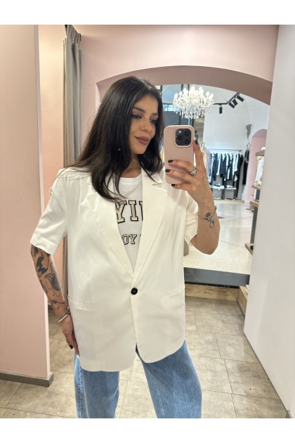 Vicolo - Blazer Mezze Maniche In Cotone