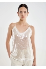 Vicolo - Top Canotta Con Paillettes