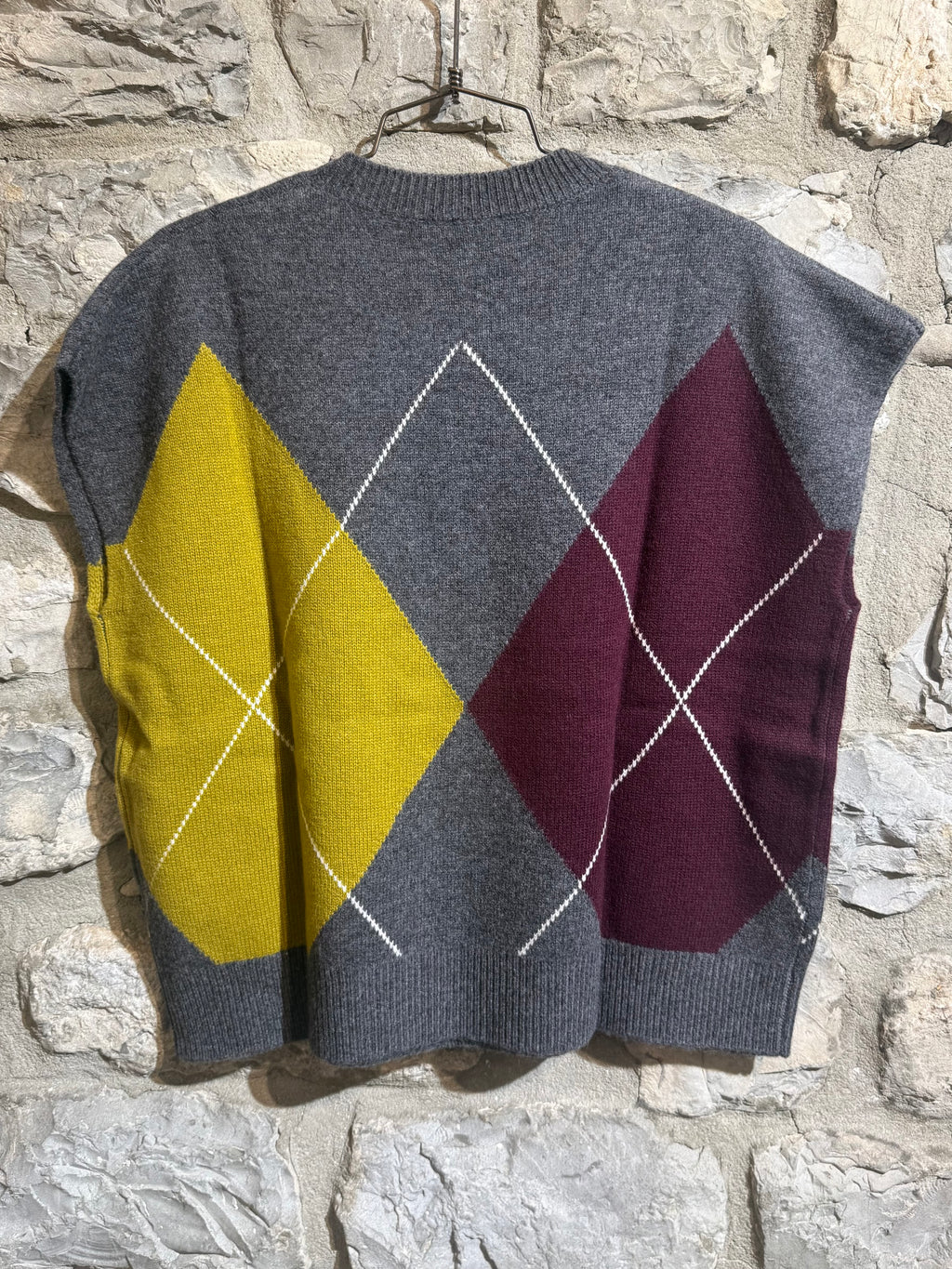 VICOLO - Maglia Gilet rombi
