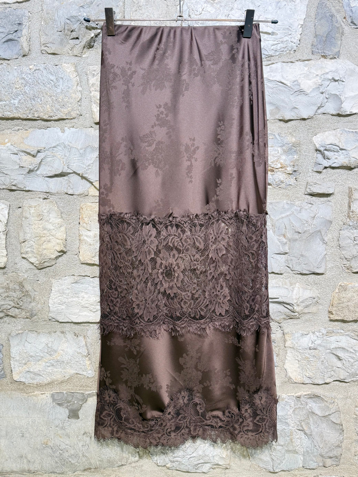 VICOLO - Gonna in satin e pizzo