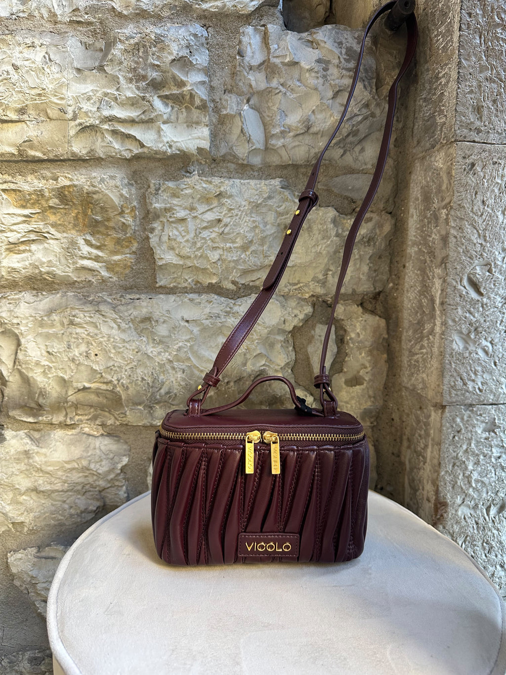 Vicolo - borsa borsetta bordeaux