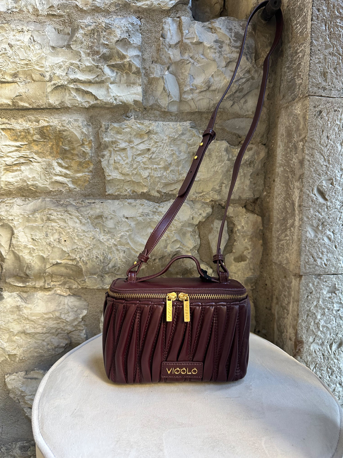 Vicolo - borsa borsetta bordeaux