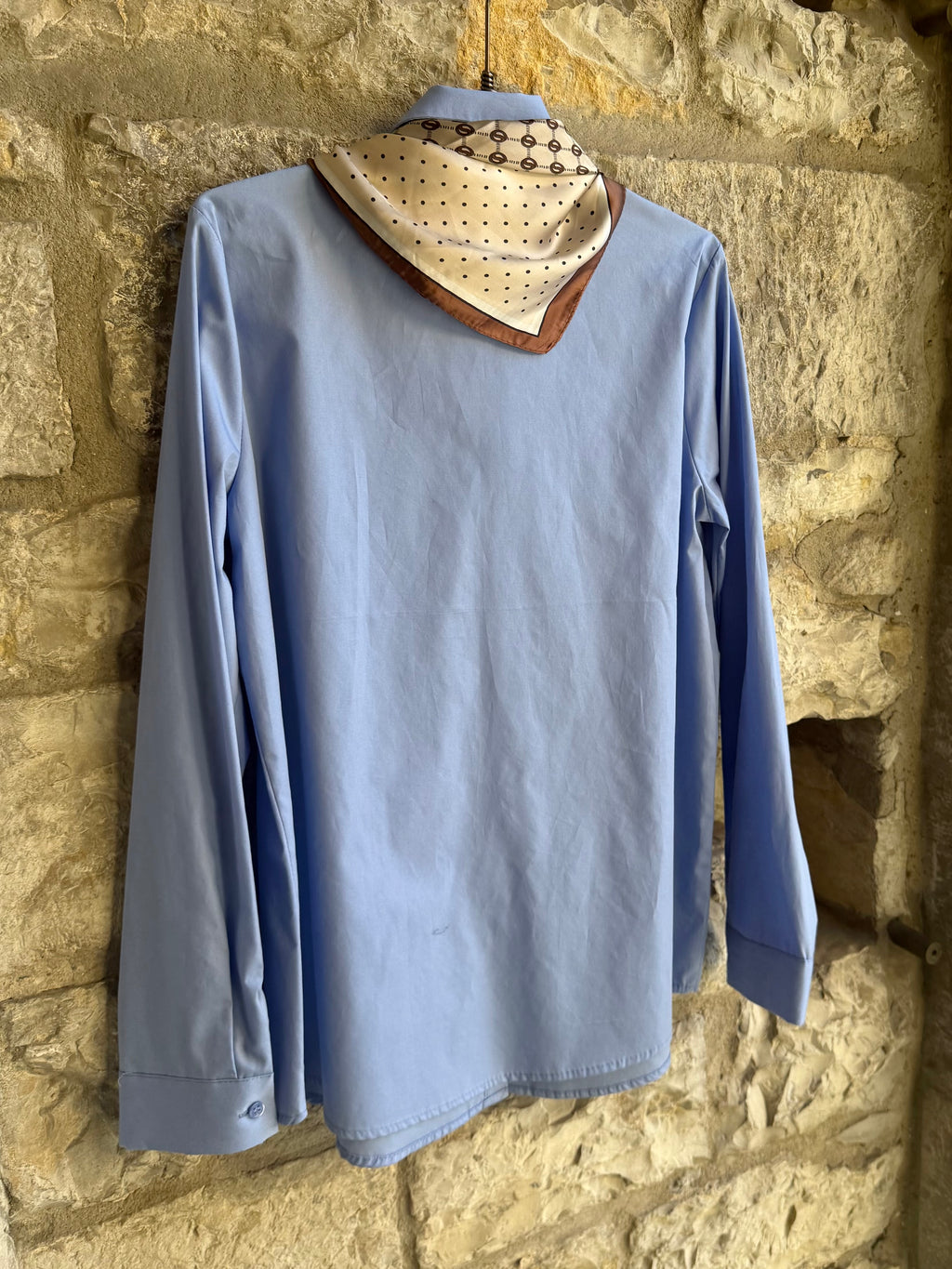 VICOLO - Camicia Azzura Con Foulard