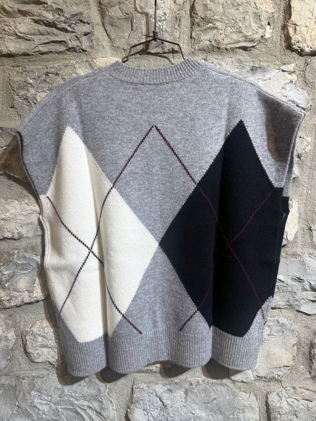 VICOLO - Maglia Gilet rombi