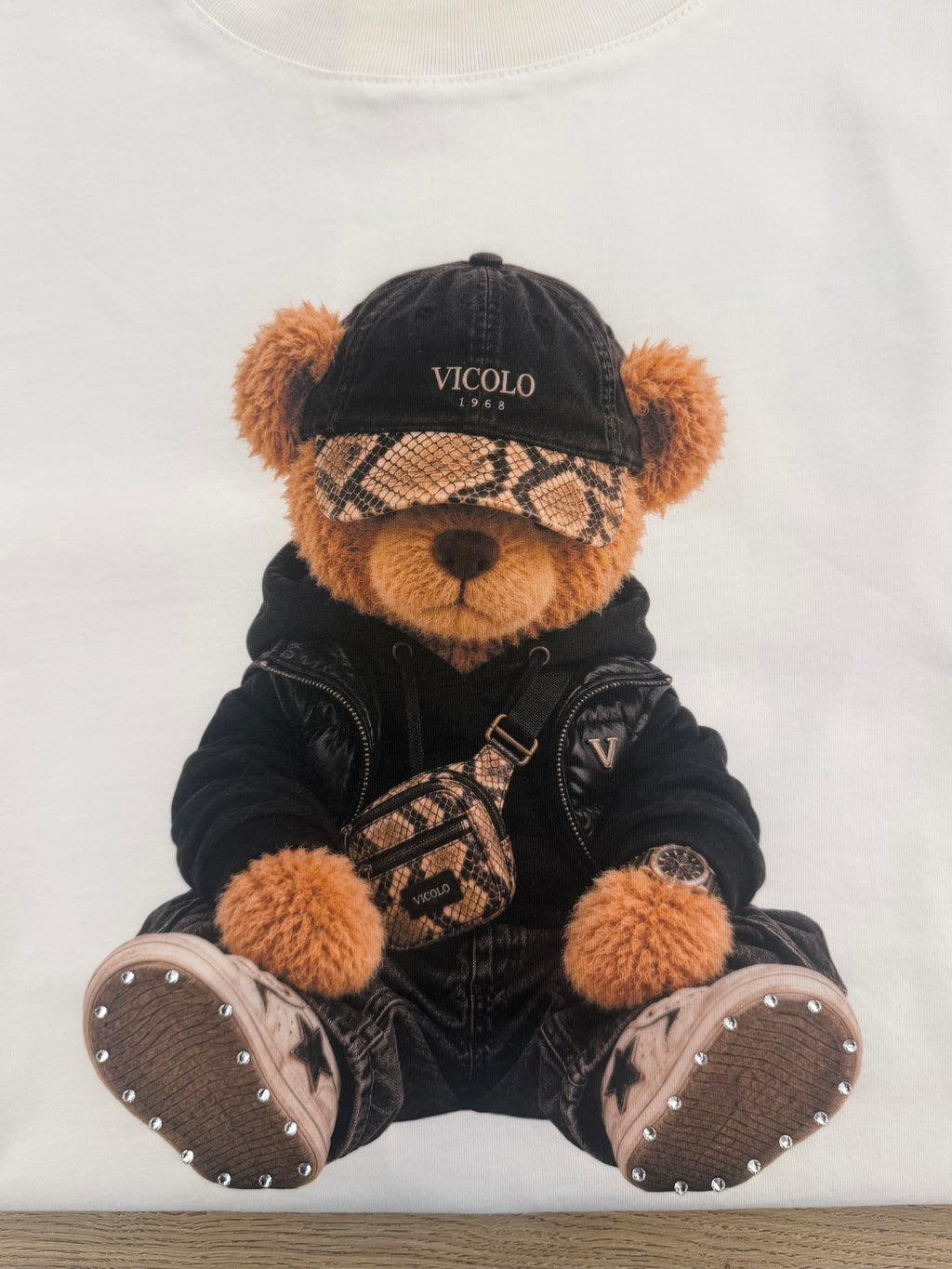 VICOLO - T Shirt stampa “orsetto”