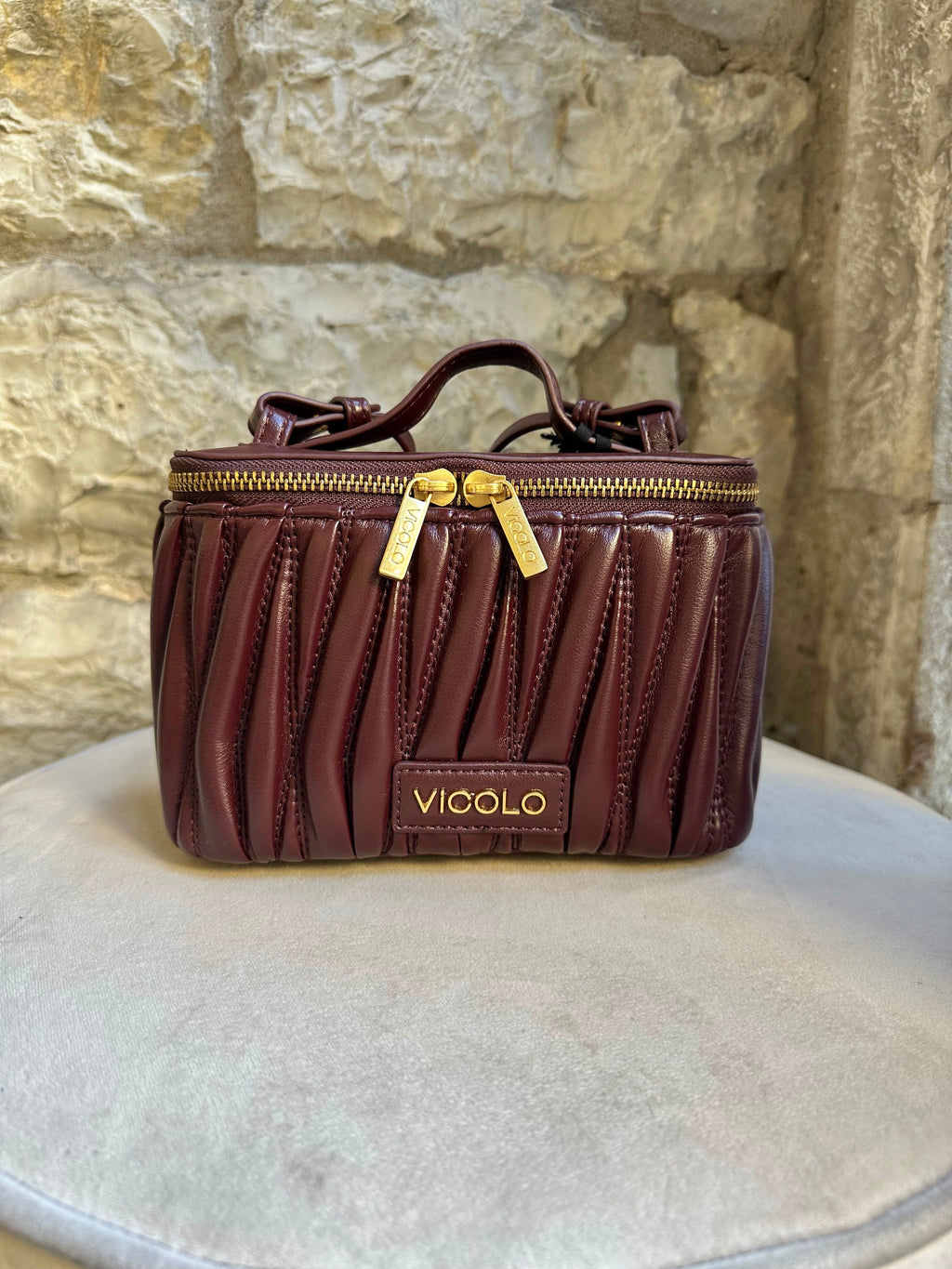 Vicolo - borsa borsetta bordeaux