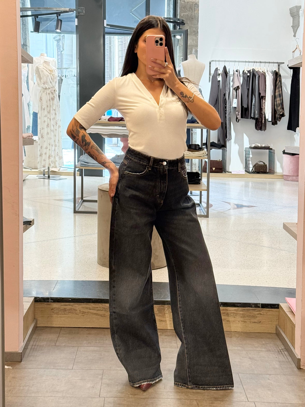 ICON DENIM - Jeans Debby Nero Slavato
