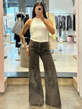 SO ALLURE - Jeans palazzo in bull animalier