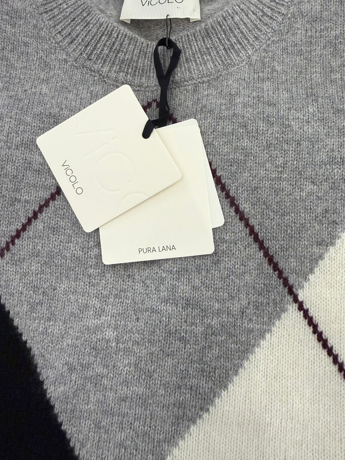 VICOLO - Maglia Gilet rombi