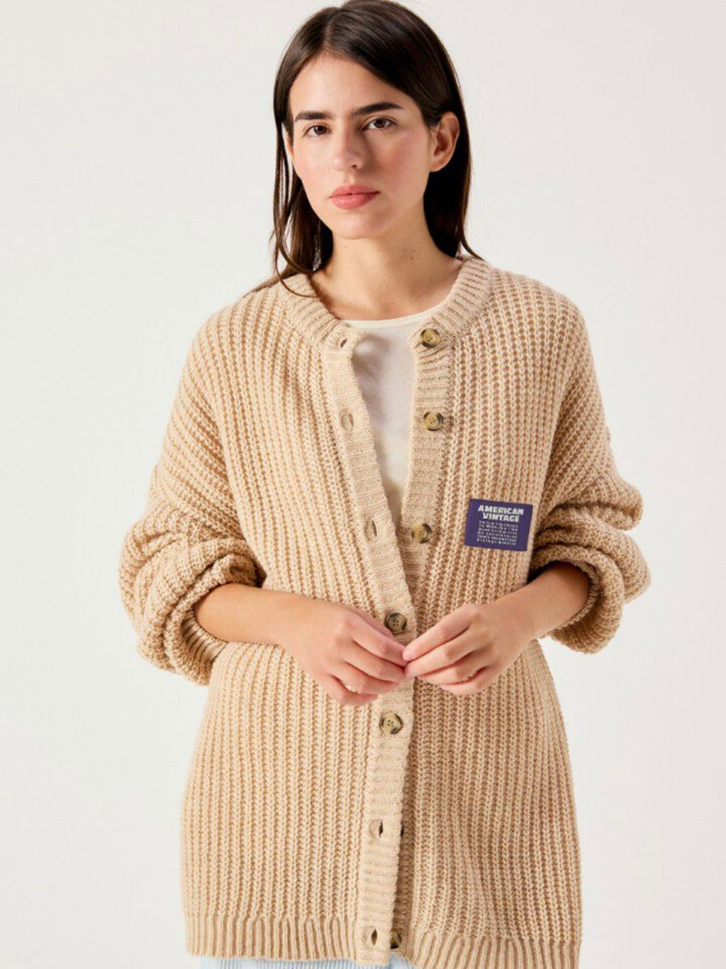 AMERICAN VINTAGE - Cardigan Cyrow Beige