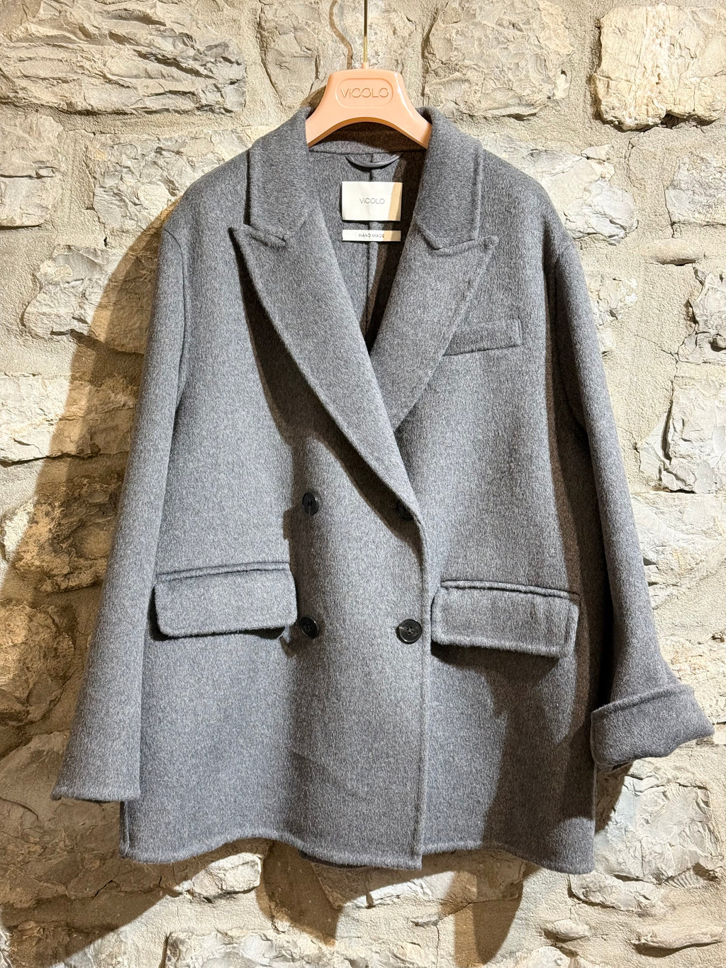 VICOLO - Cappottino Doppiopetto Grigio