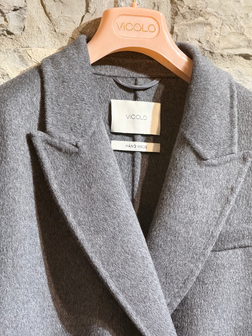 VICOLO - Cappottino Doppiopetto Grigio